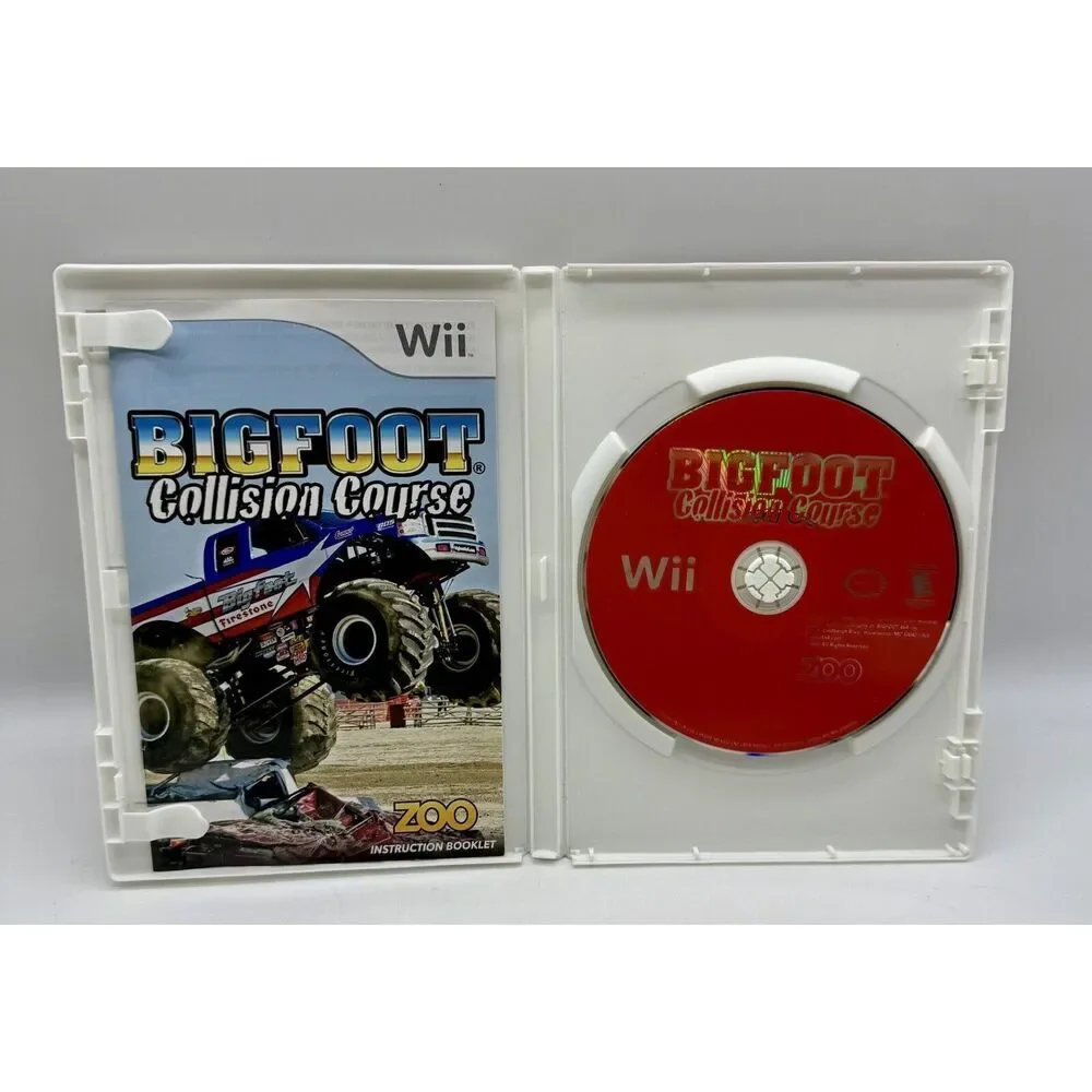 Bigfoot: Collision Course (Nintendo Wii, 2008)‎ Game Case And Manual Tested